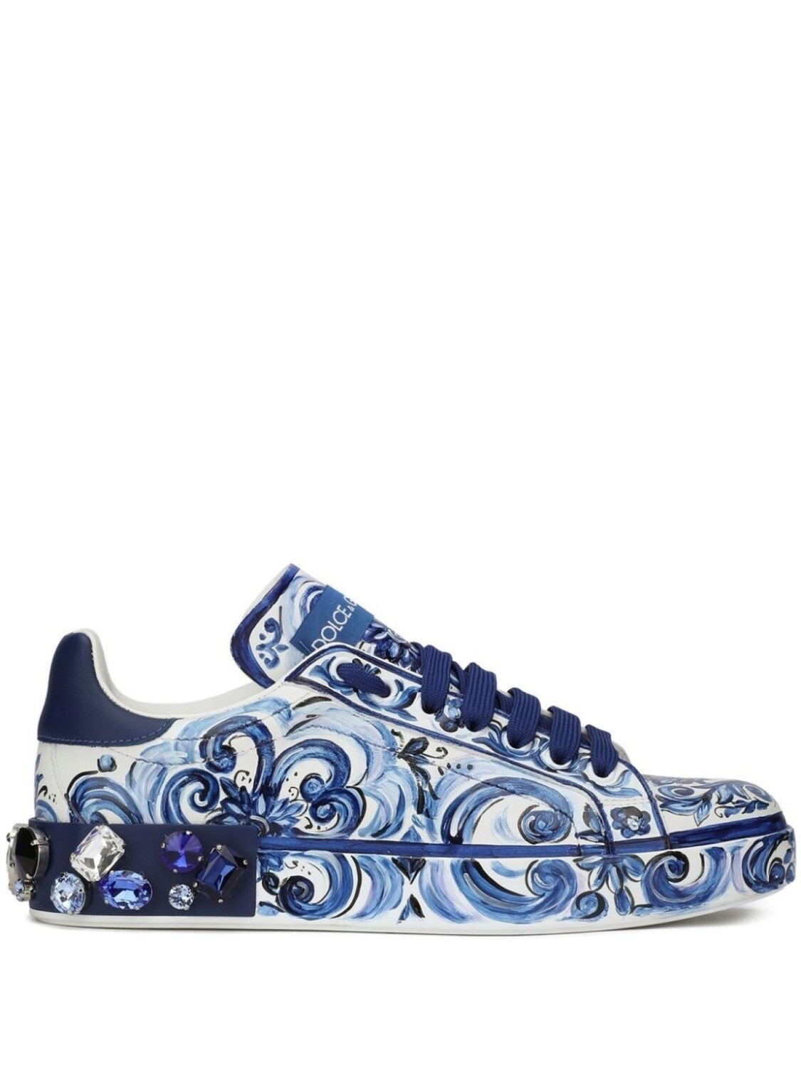 

Dolce & Gabbana кеды Portofino с принтом Majolica, синий