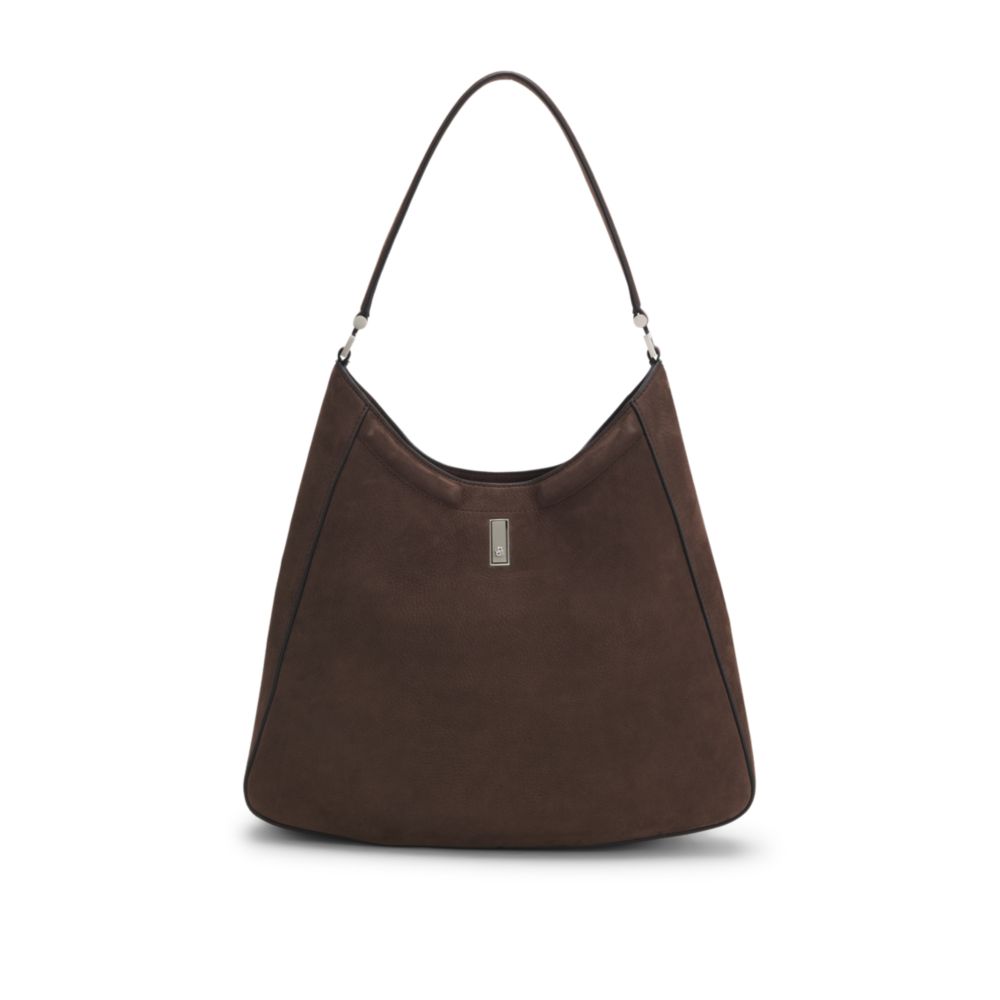 

Ариэлл сумка хобо из нубука с монограммой Double B BOSS, темно-фиолетовый