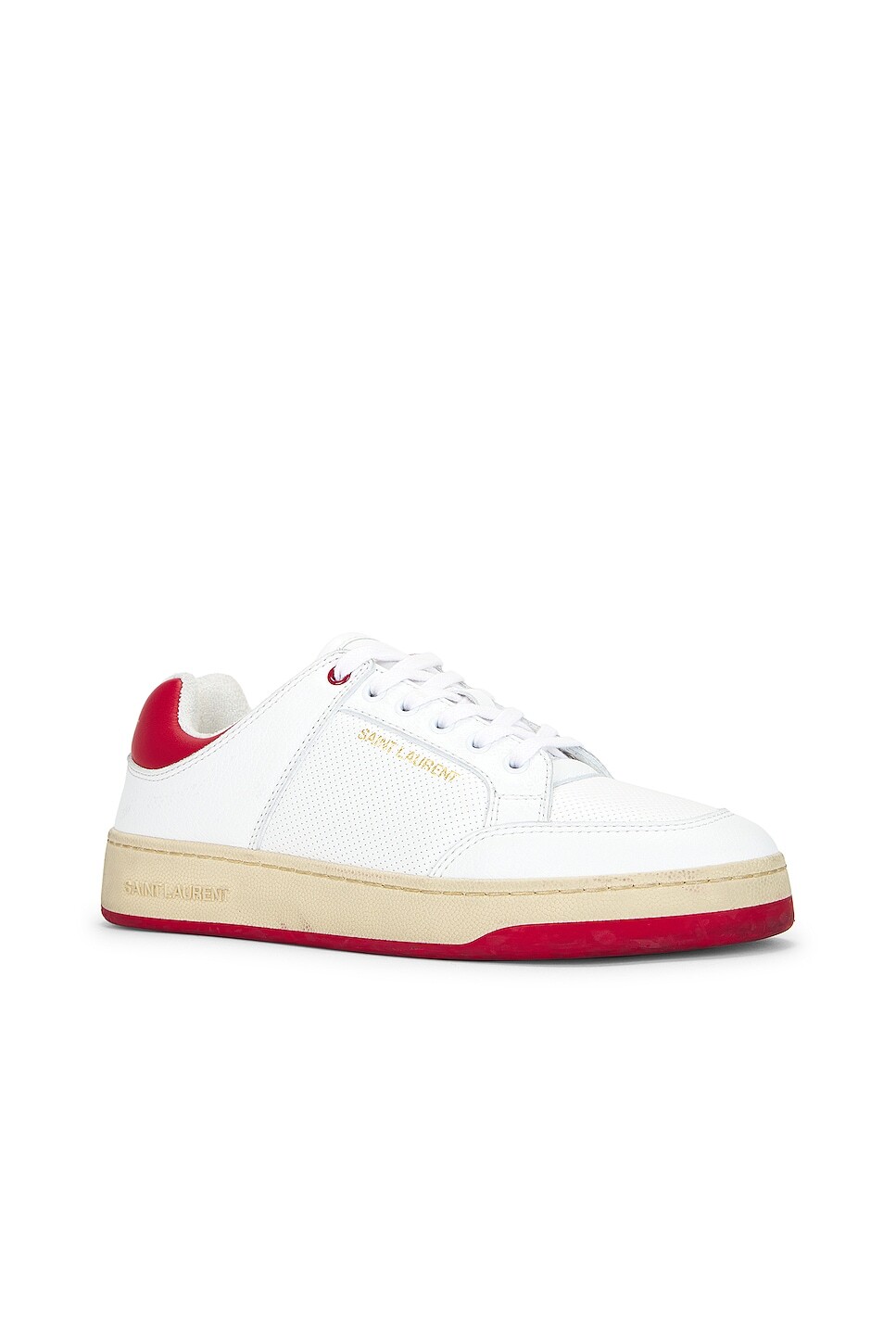 Низкие кроссовки SL61 Saint Laurent, цвет Blanc & Vintage Red — фото 2