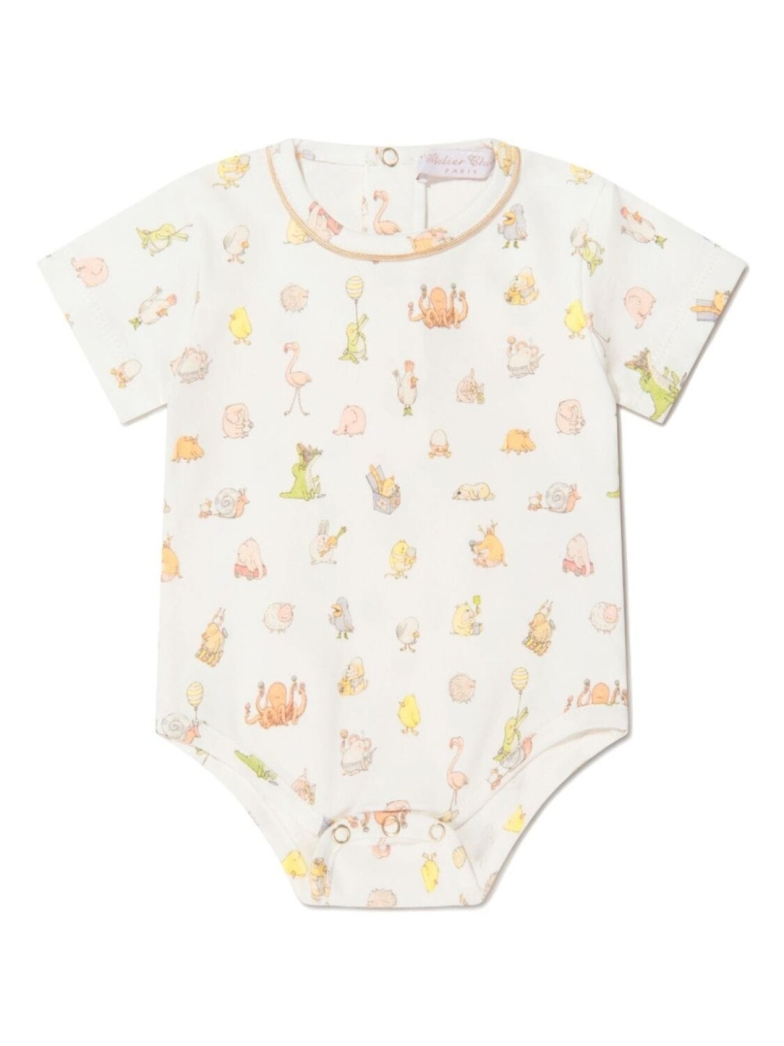 

Atelier Choux боди с принтом Bébé Choux, белый
