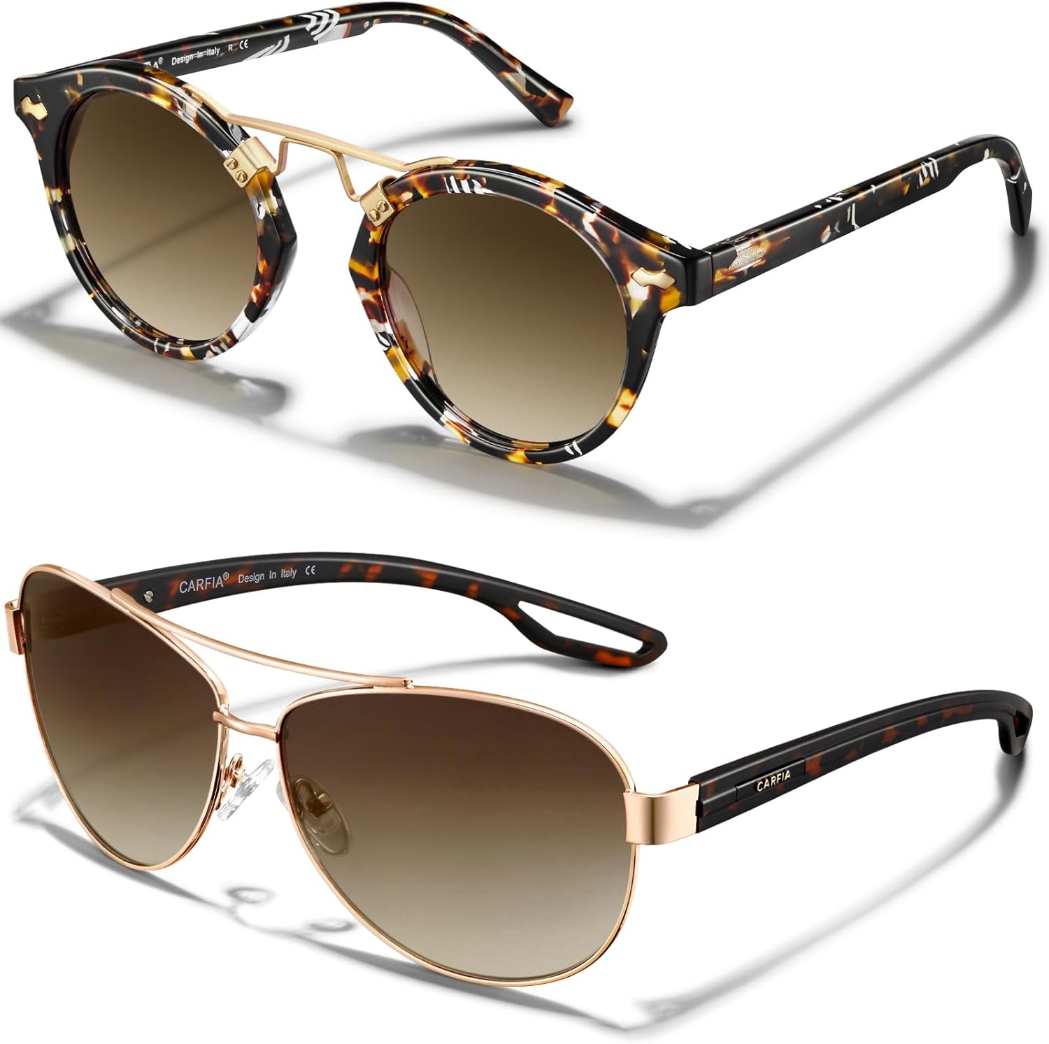 

Легкие ретро-солнцезащитные очки CARFIA в стиле «пилот» для женщин, поляризованные, с защитой от УФ-излучения, модные солнцезащитные очки для вождения на открытом воздухе, металлическая оправа