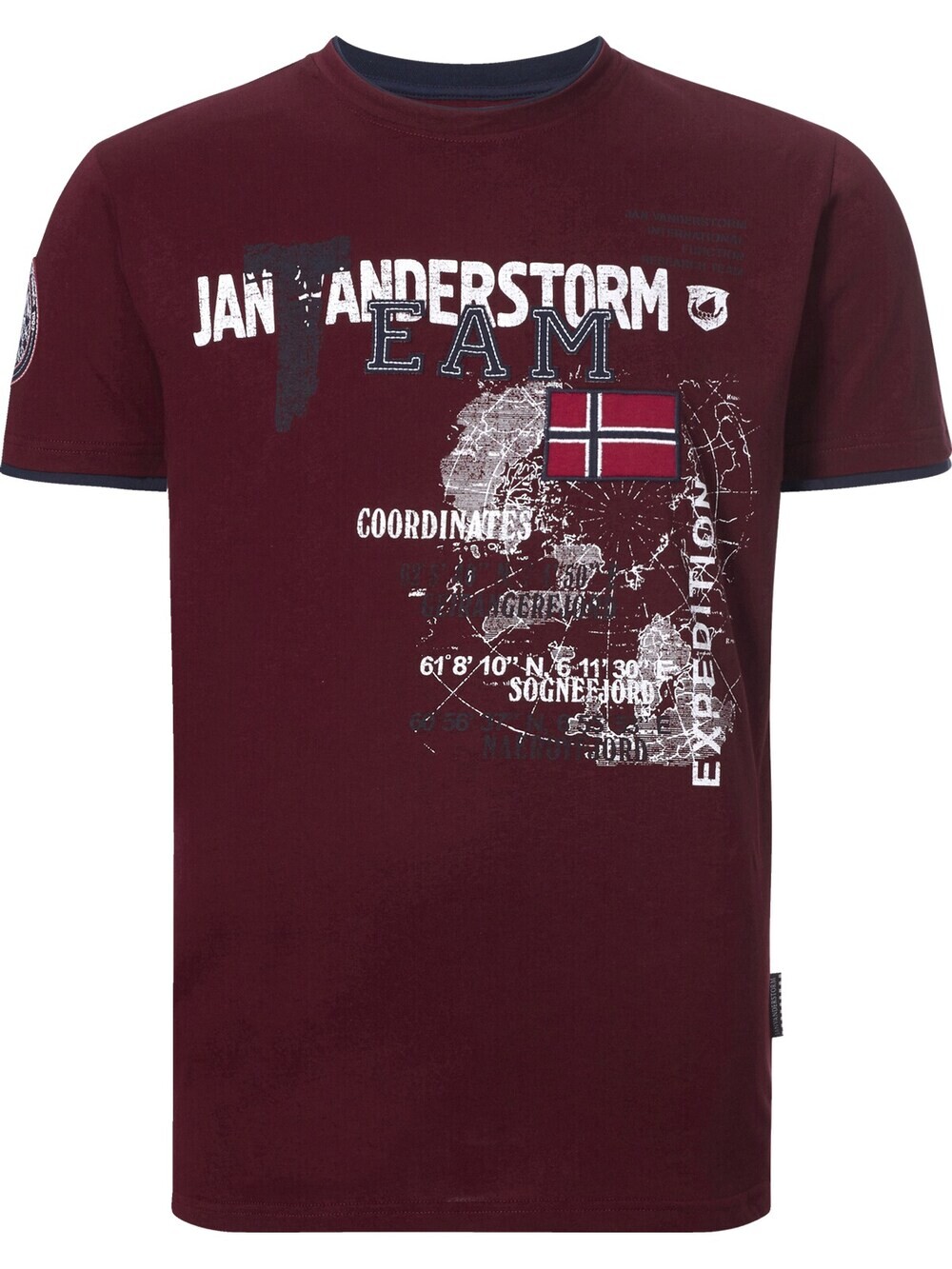 

Футболка Jan Vanderstorm Sölve, темно-красный