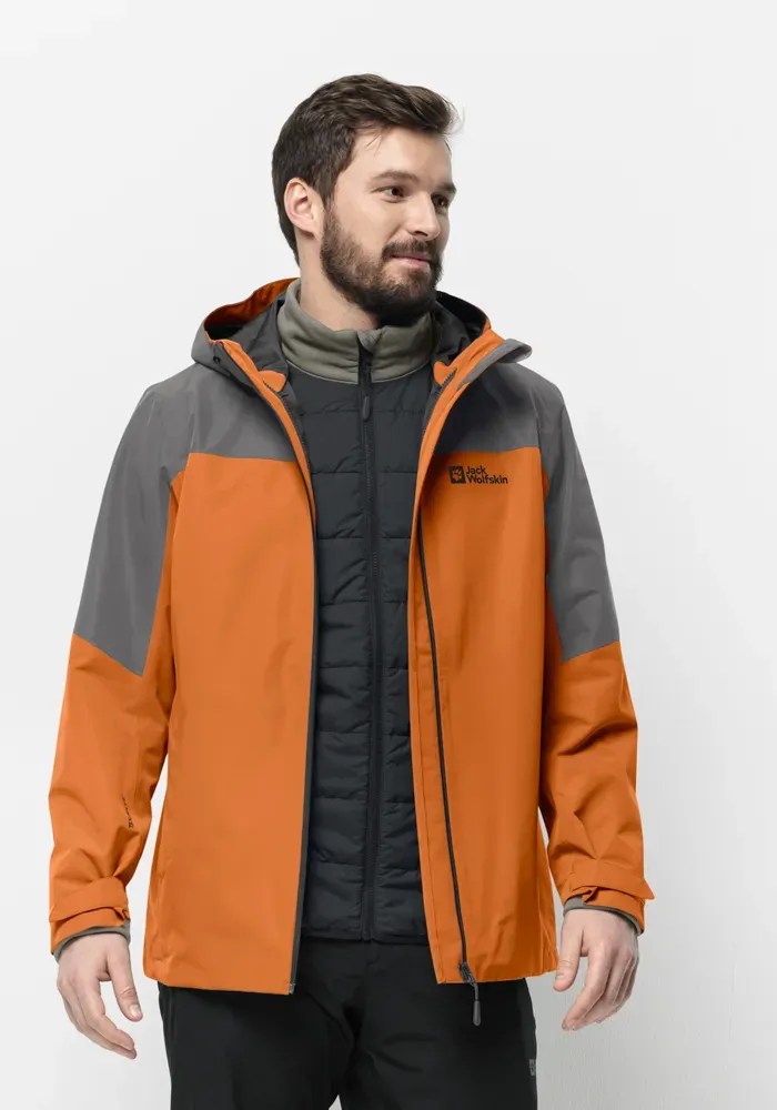 

Функциональная куртка 3-в-1 Jack Wolfskin "GLAABACH 3IN1 JKT M " (2 шт.), с капюшоном, серый