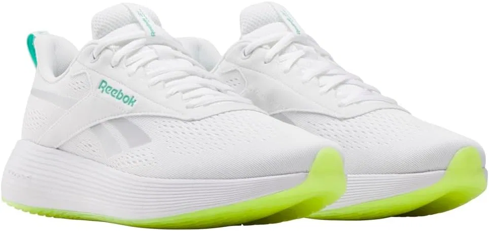 Кроссовки Reebok Unisex DMX Comfort + без шнурков, White Grey 1 Digital Lime — фото 2