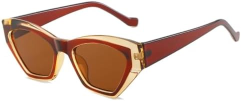 

Винтажные солнцезащитные очки «кошачий глаз» для женщин, модные квадратные солнцезащитные очки в стиле ретро, ​​очки с защитой от УФ-излучения UV400 MTZJH, C5brown-brown