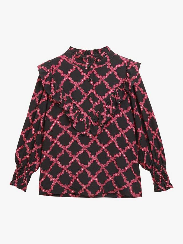 

Детский топ Riley с принтом "Ромашки и решетка" Whistles, Pink/Multi