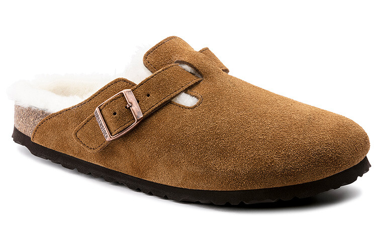Сабо с подкладкой из овчины Birkenstock, коричневый — фото 2
