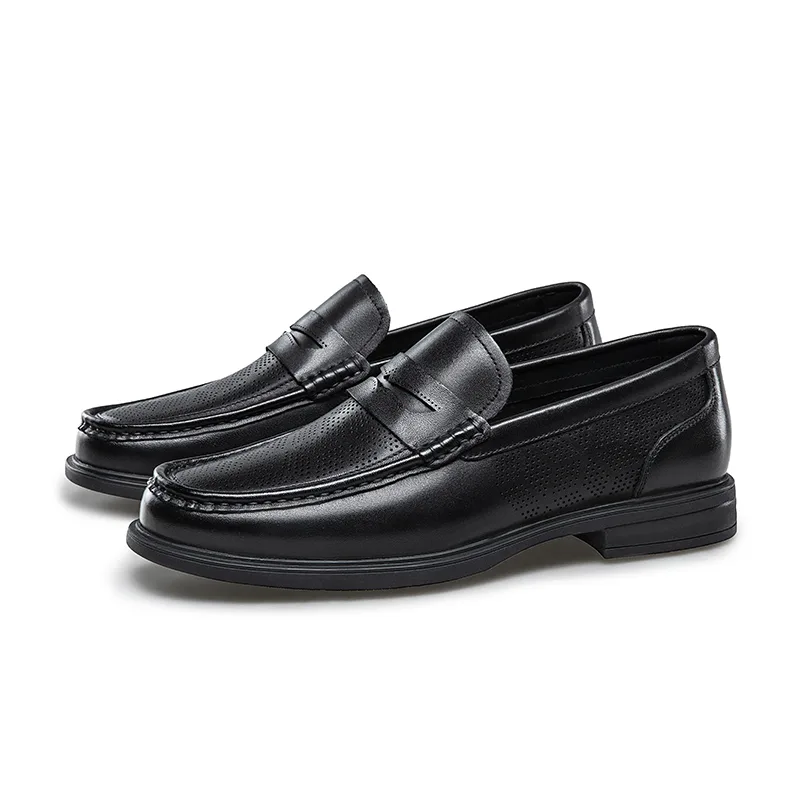 KANGNAI Мужские повседневные туфли low top черные/коричневые — фото 4