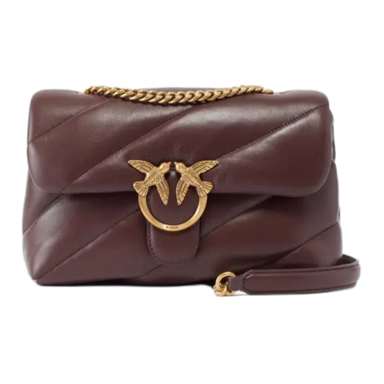 

PINKO Сумка Love Bag из овчины, через плечо, женская сумка-туба, коричневая
