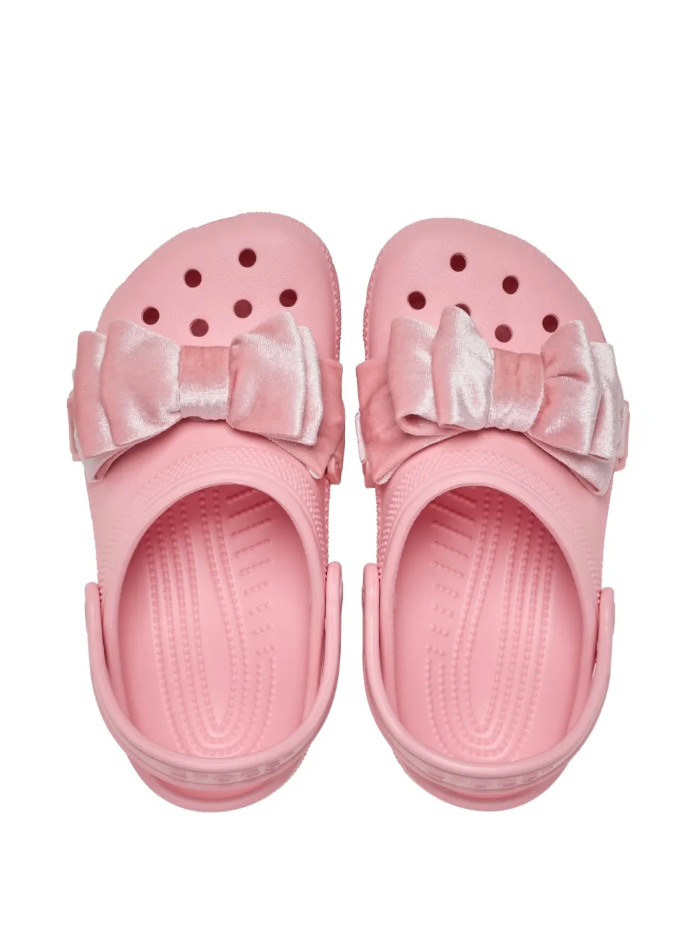 Классические сабо с бантом Crocs Kids, розовый — фото 3