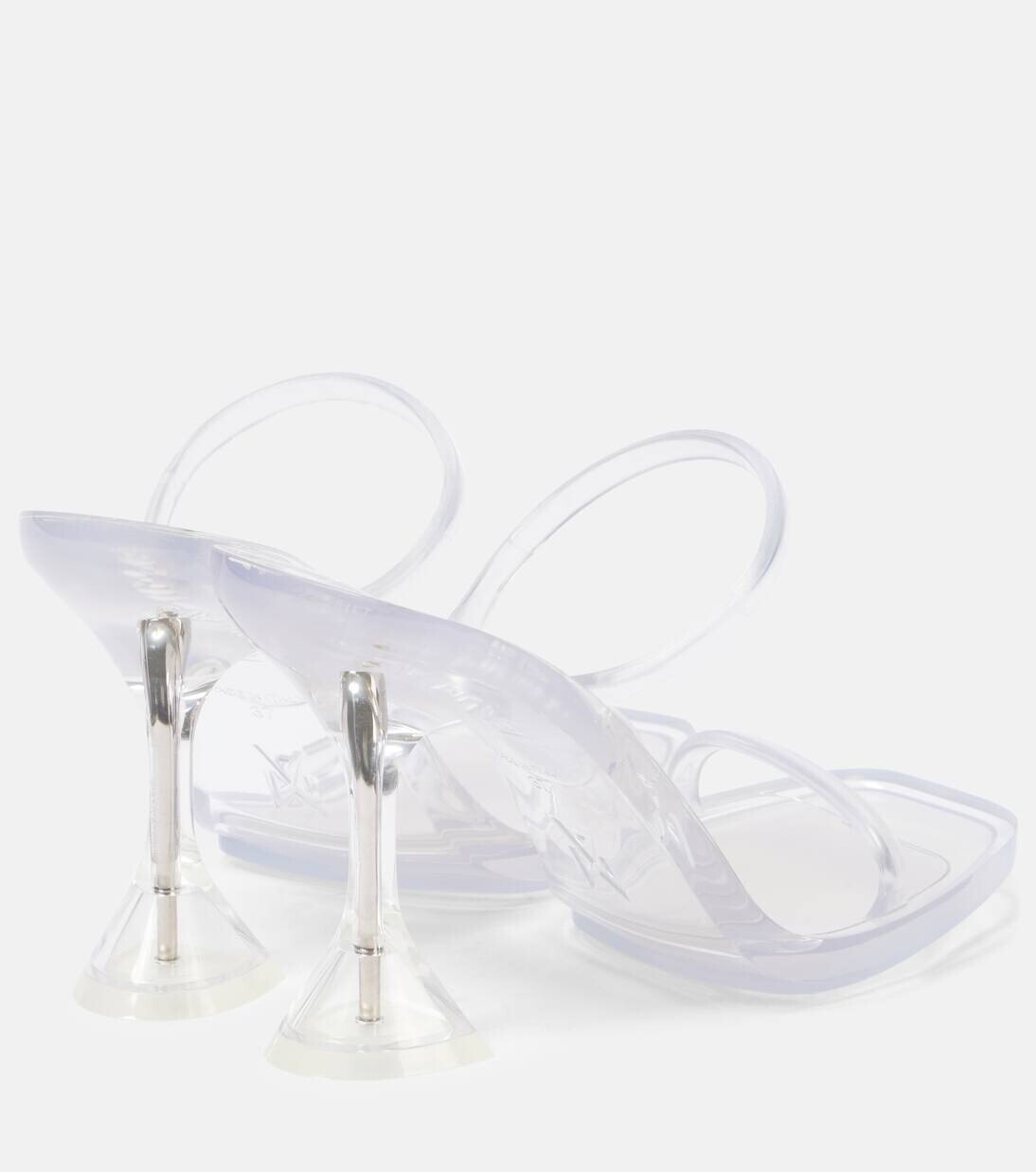 ПВХ-мюли Brito Amina Muaddi, цвет transparent — фото 3
