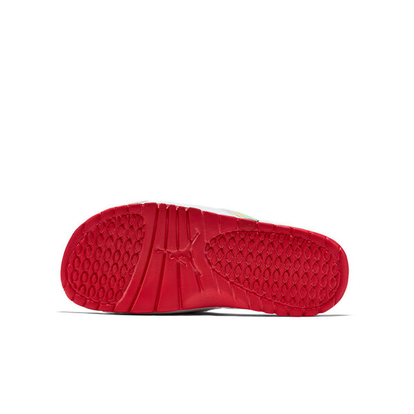 Тапочки hydro 7 retro soft sole cozy sports slippers gray red orange 'white' Air Jordan, белый — фото 2