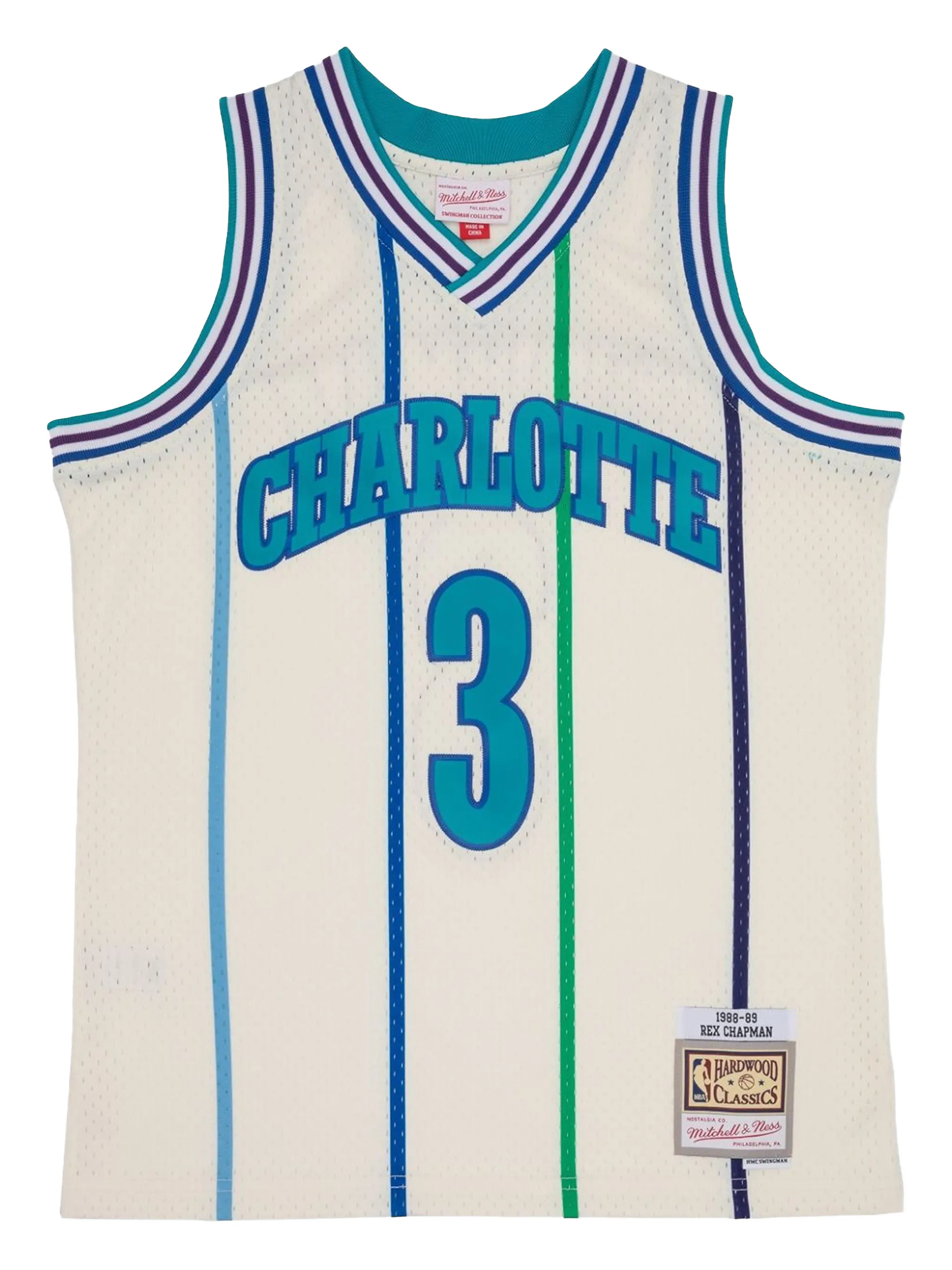 

Полосатая майка X NBA Hornets 1988 "Рекс Чэпмен" Mitchell & Ness, нейтральный