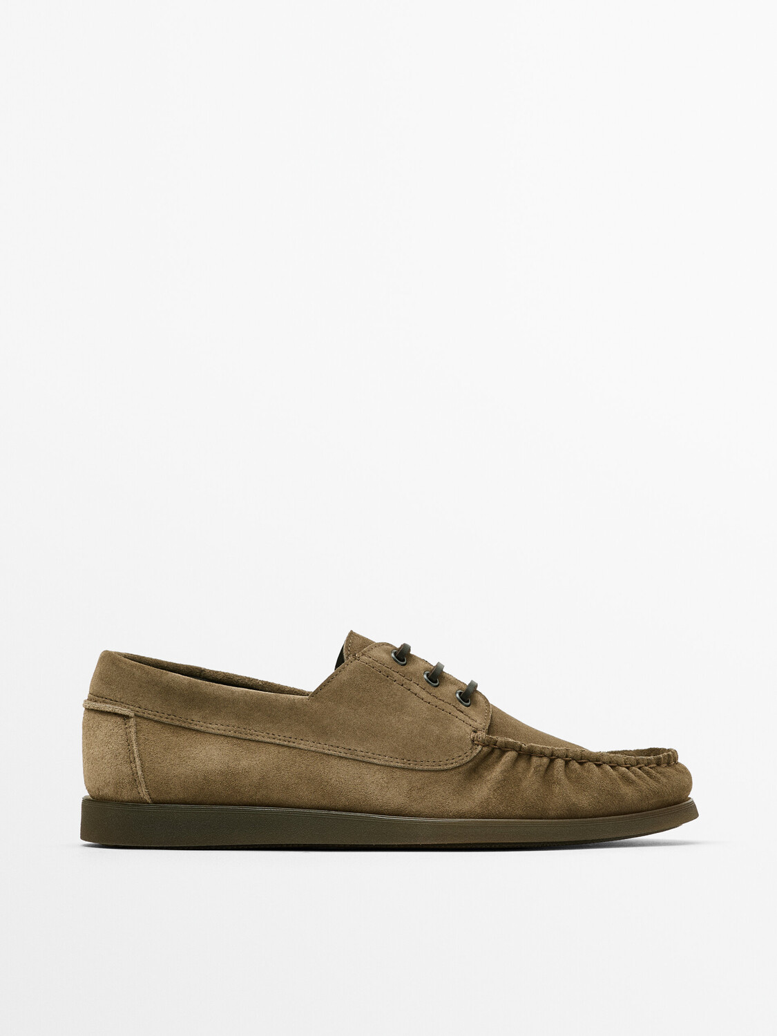 

Туфли из мягкого спилка Massimo Dutti, серый