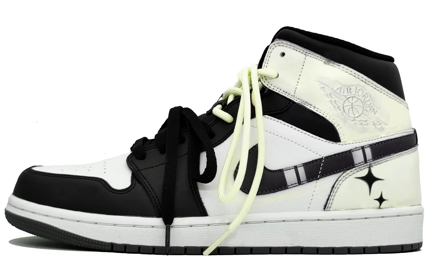 Кроссовки баскетбольные ретро Jordan Air 1 Mid Daisy Yellow — фото 3
