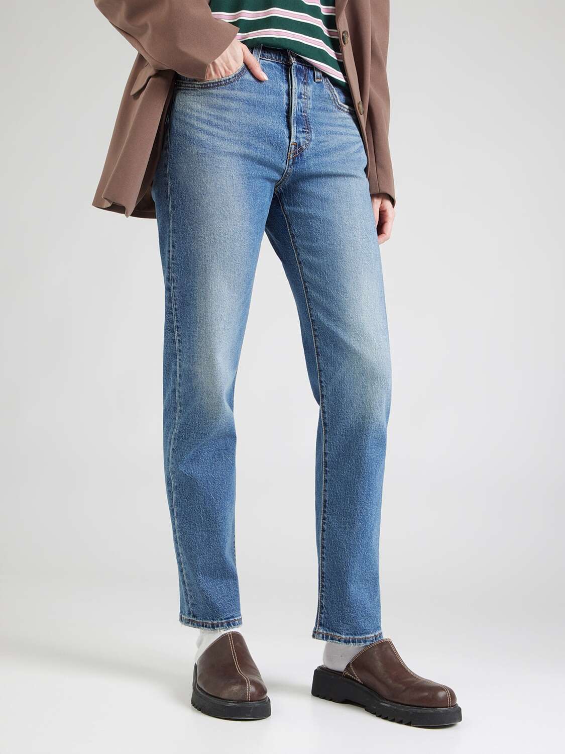 LEVI'S  Джинсы Regular '501 Crop' в синем дениме — фото 3