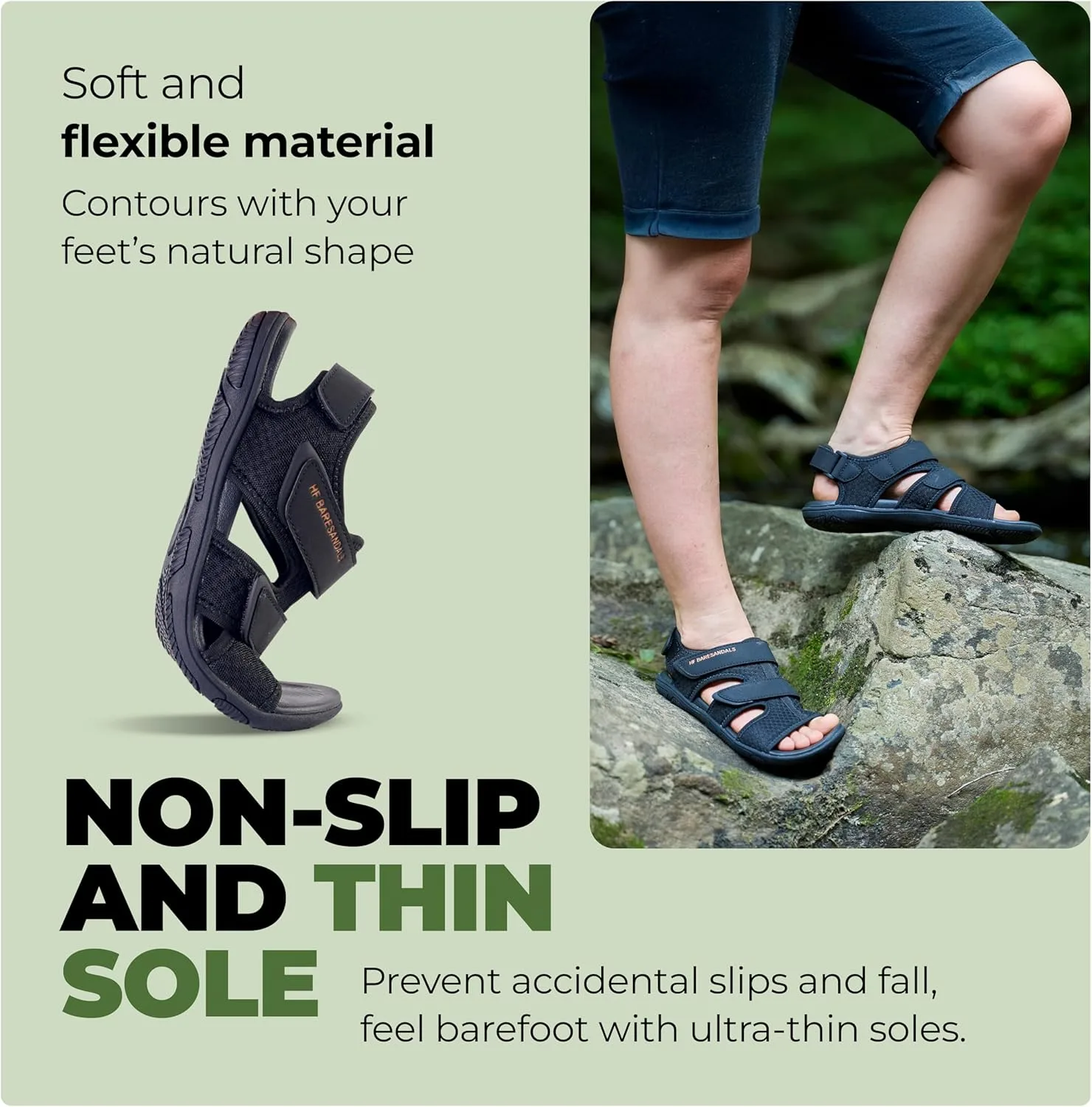 Сандалии Hike Footwear HF Baresandals IV - легкие, удобные сандалии для активной ходьбы в повседневной жизни, с нулевым перепадом высоты подошвы, обеспечивающие комфорт во всех технологиях дня, унисекс, серый — фото 4