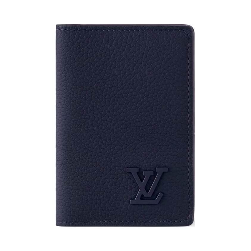 

LOUIS VUITTON Кожаный картхолдер мужской темно-синий