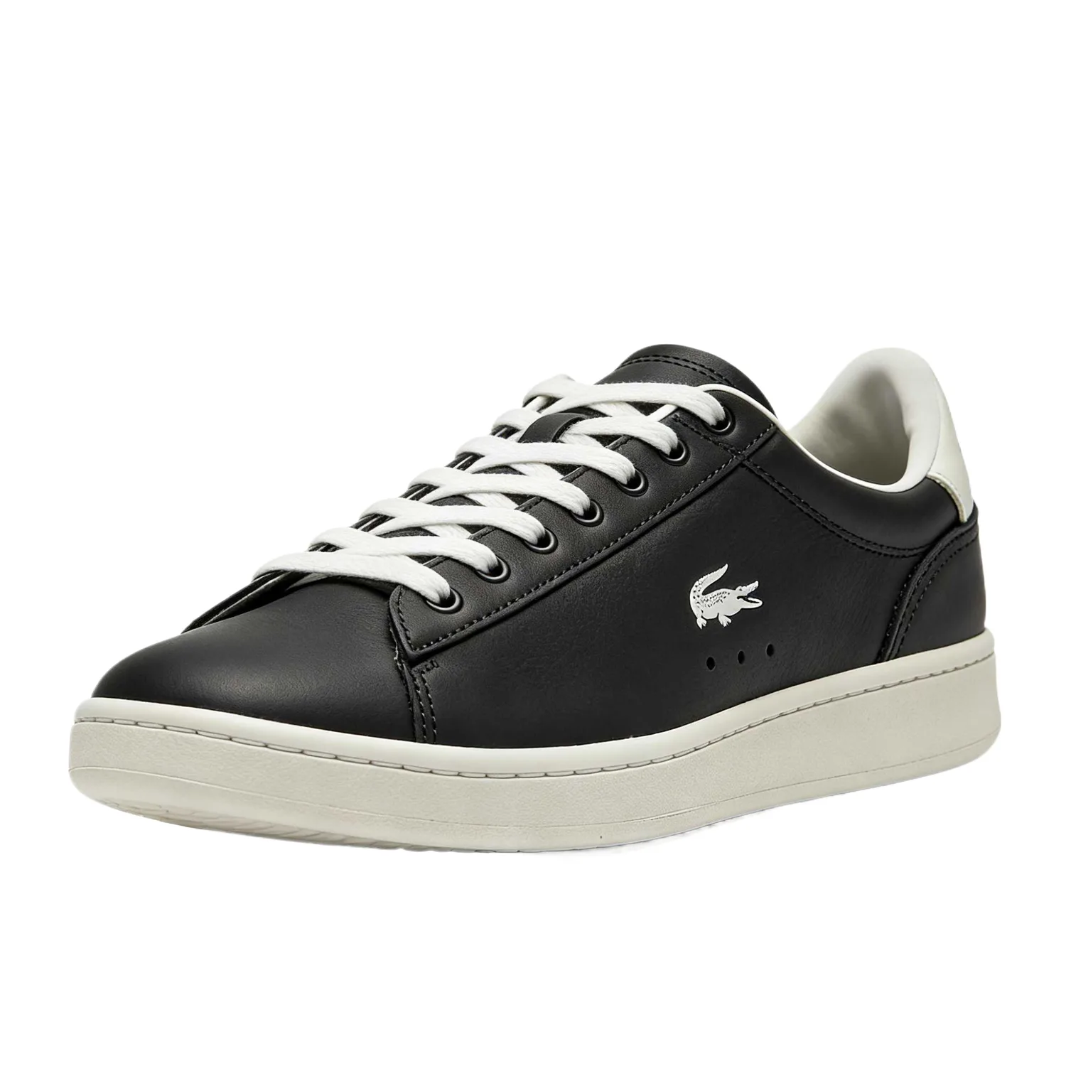 Кожаные низкие кеды Casual мужские LACOSTE, 454/черный экрю — фото 3