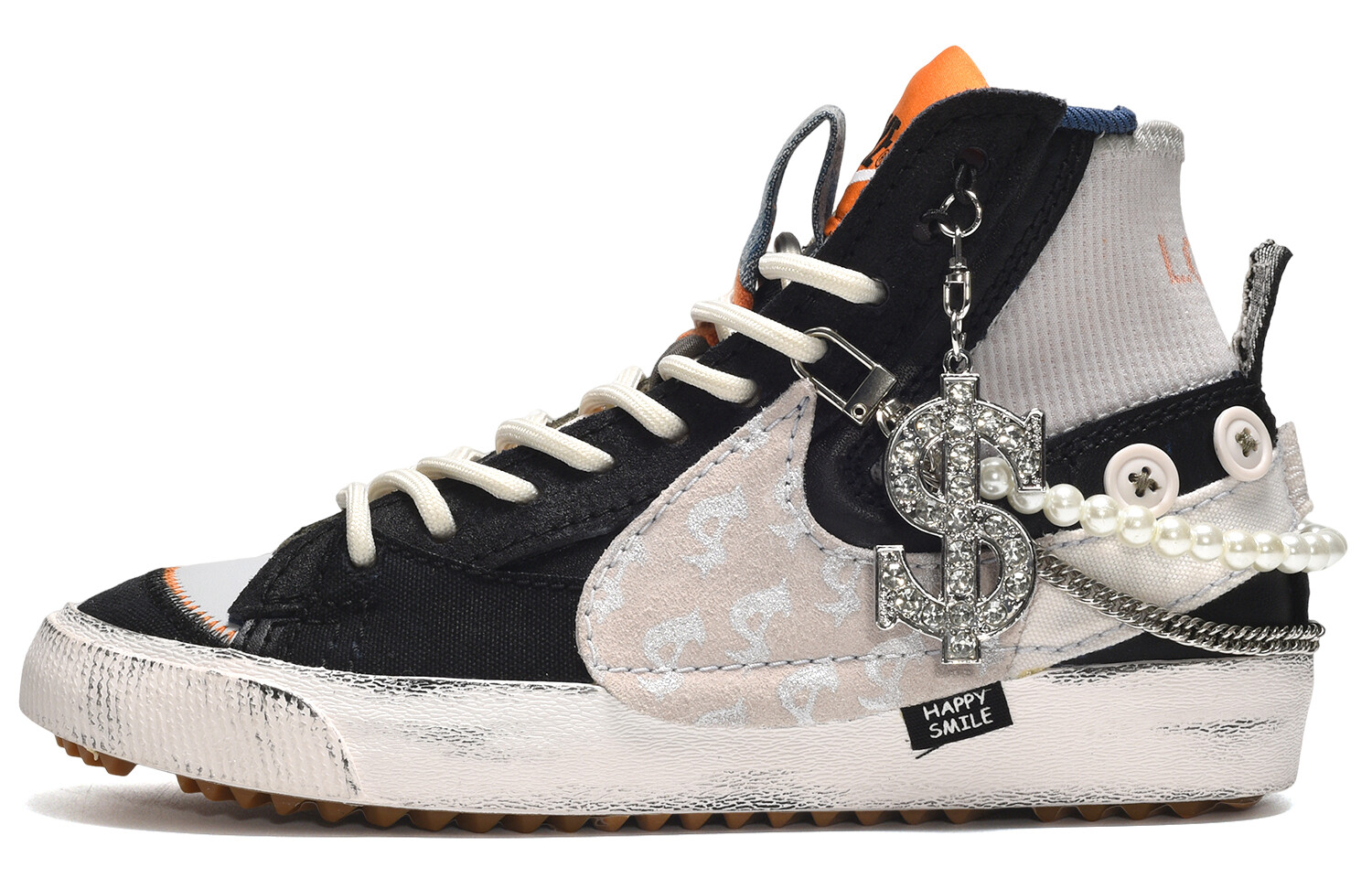

Кроссовки Nike Blazer Skateboarding Shoes Women's Mid-top Black/White, черный/белый