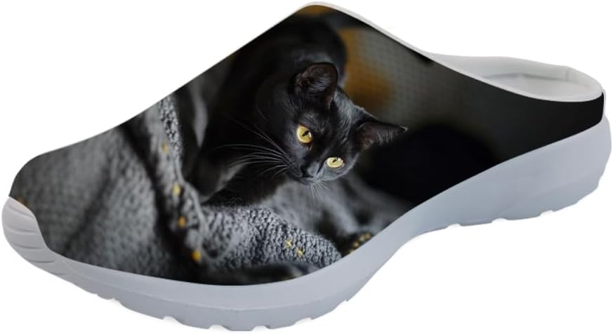 

Кроссовки Forchrinse Christmas с Санта-Клаусом и снежинкой для женщин, мюли, сетчатые слипоны, мужские садовые сабо, рождественская обувь для прогулок, для дома, работы и спортзала, черный