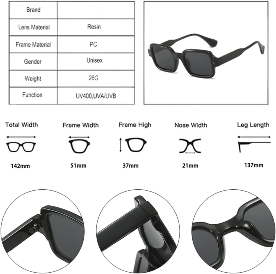 

Модные двухцветные солнцезащитные очки для женщин в винтажном стиле с заклепками, защита от УФ-излучения UV400, для мужчин – прозрачная оправа UUPTTPL, Black Gray