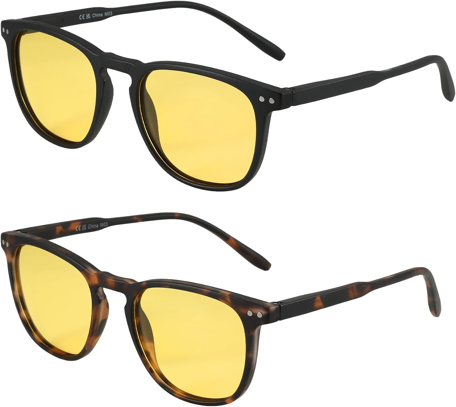 

Поляризованные солнцезащитные очки ZENOTTIC для женщин и мужчин: ретро-очки, круглые | квадратная оправа, защита от УФ-излучения, комплект из 2 штук, C11 2 Pack (Square Black & Square Demi)