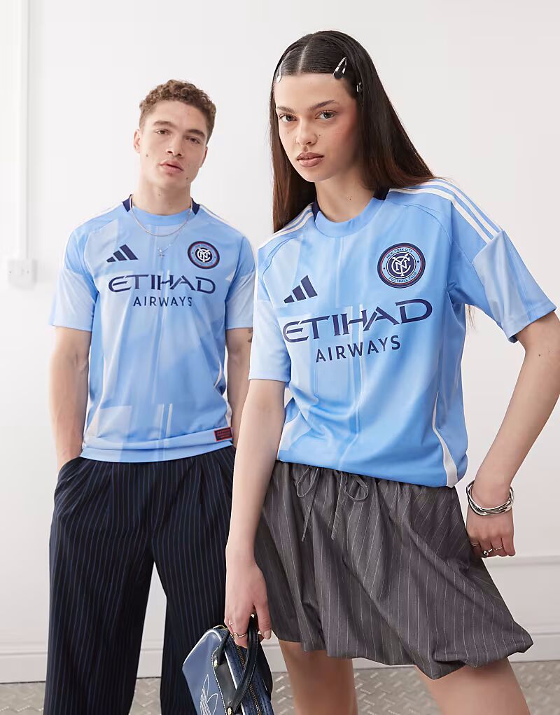 

Домашняя футболка Adidas Football NYC FC светло-синего цвета