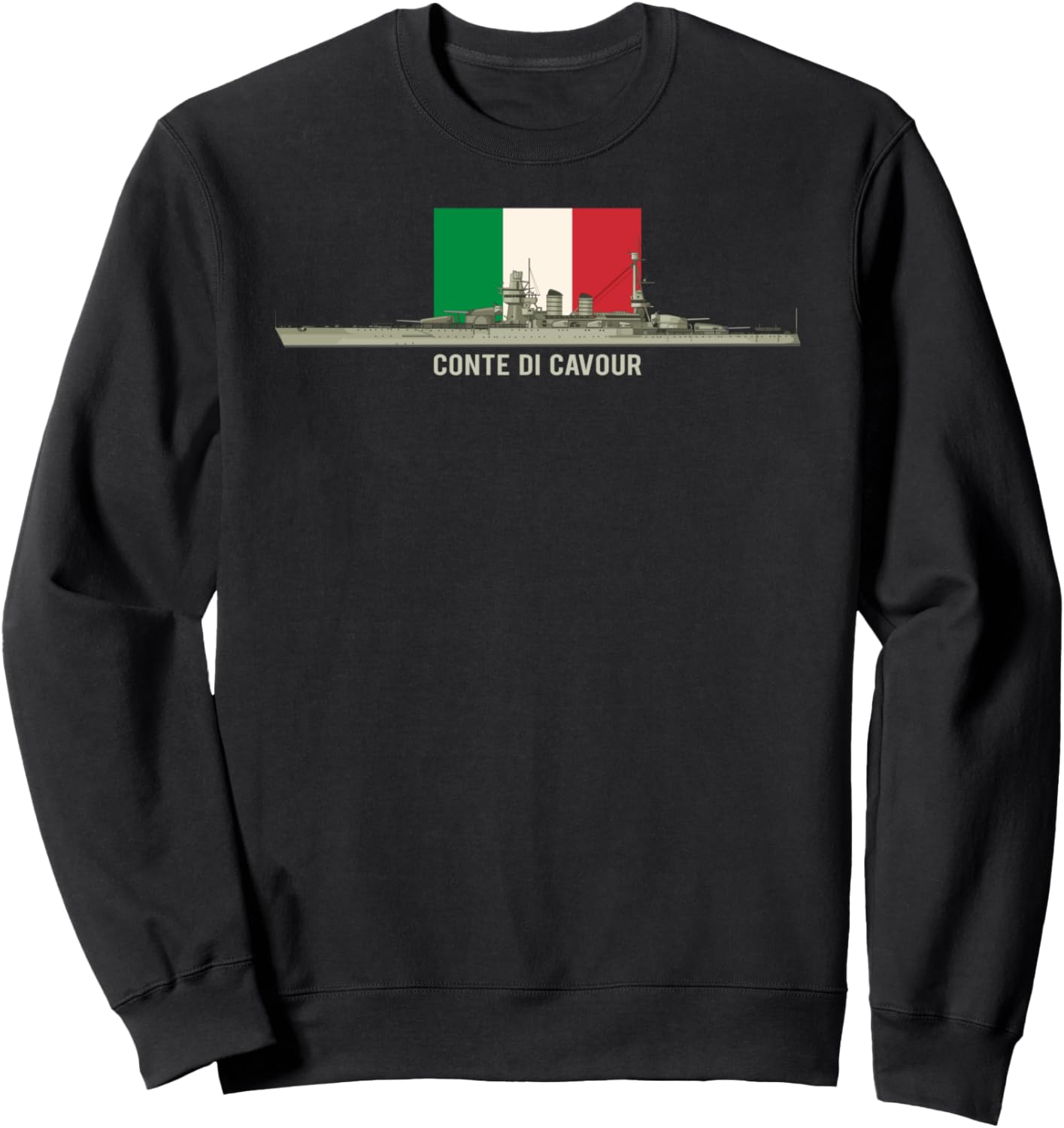 

Толстовка с изображением итальянского линкора «Конте ди Кавур» и итальянского флага, черная Italian Battleship Flag, Mar, Черный, Толстовка с изображением итальянского линкора «Конте ди Кавур» и итальянского флага, черная Italian Battleship Flag, Mar