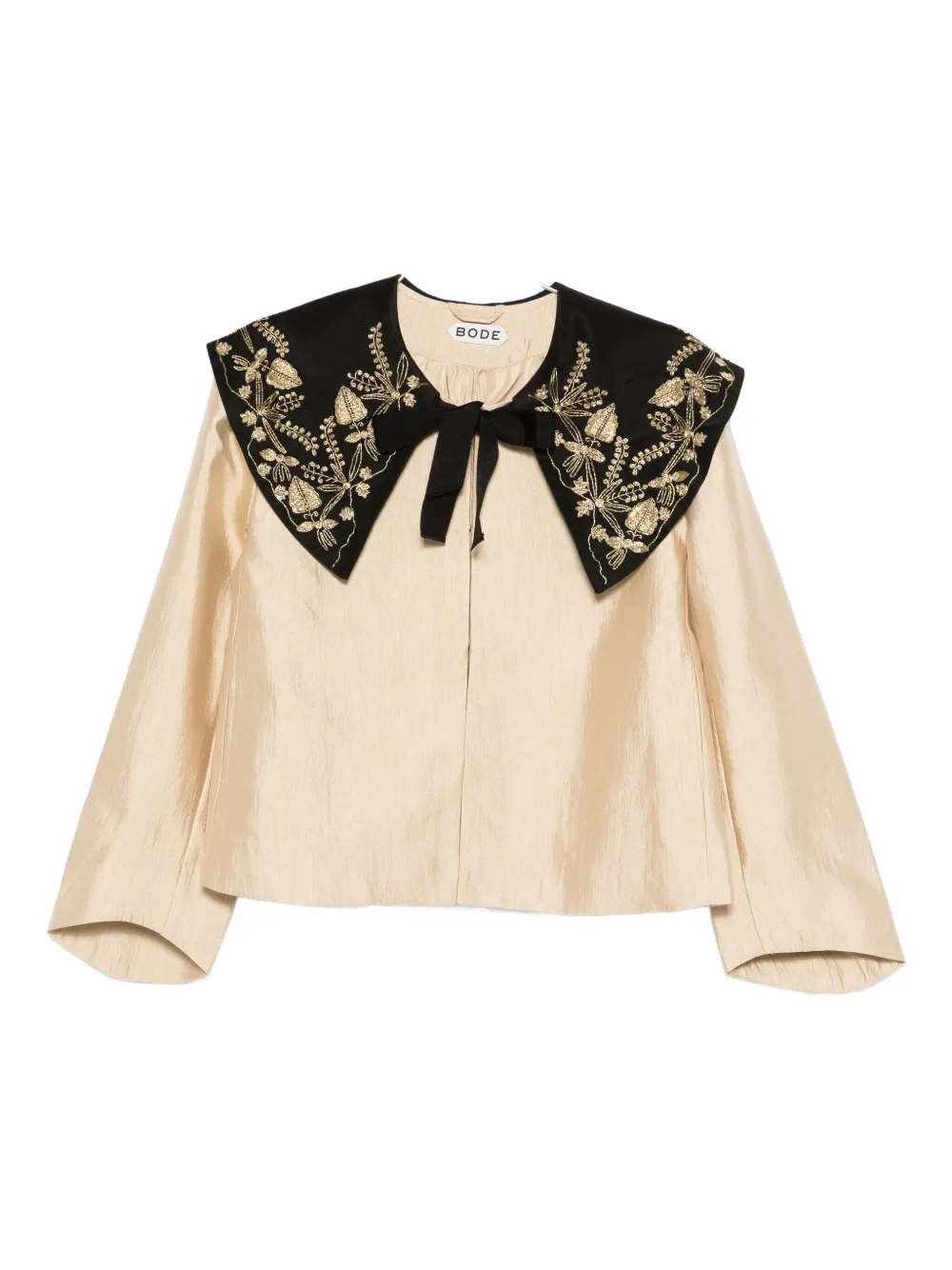 

Пиджак с вышитым воротником Bode, нейтральный