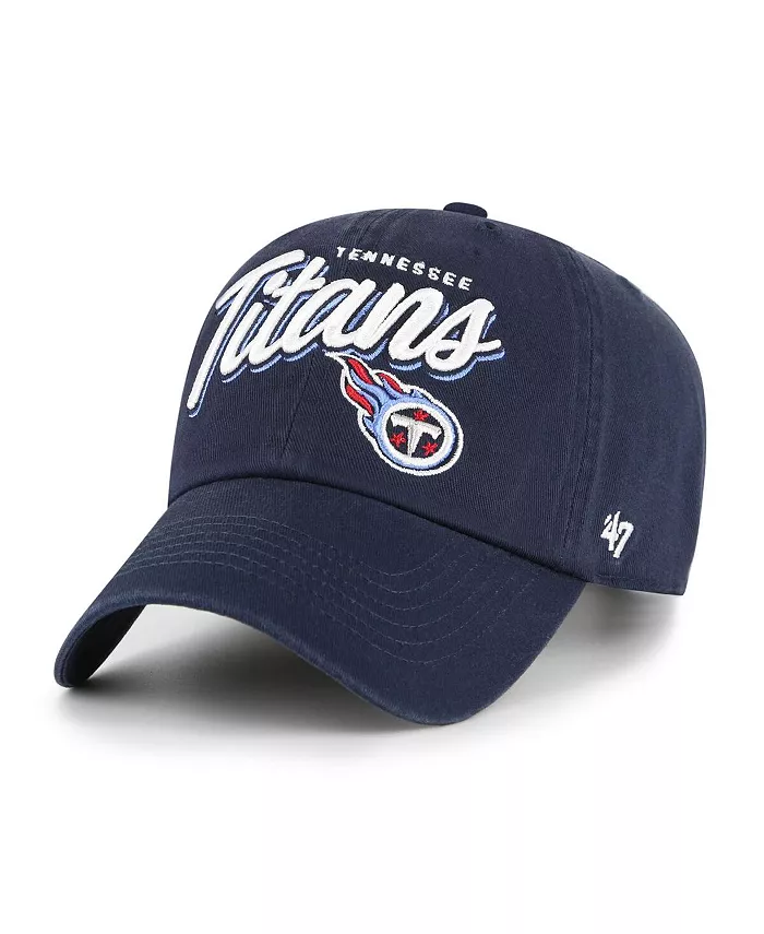 

Женская темно-синяя регулируемая кепка Tennessee Titans Ariana Clean Up '47 Brand