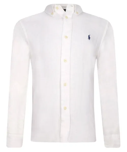 

Льняная рубашка Regular fit Polo Ralph Lauren, белый