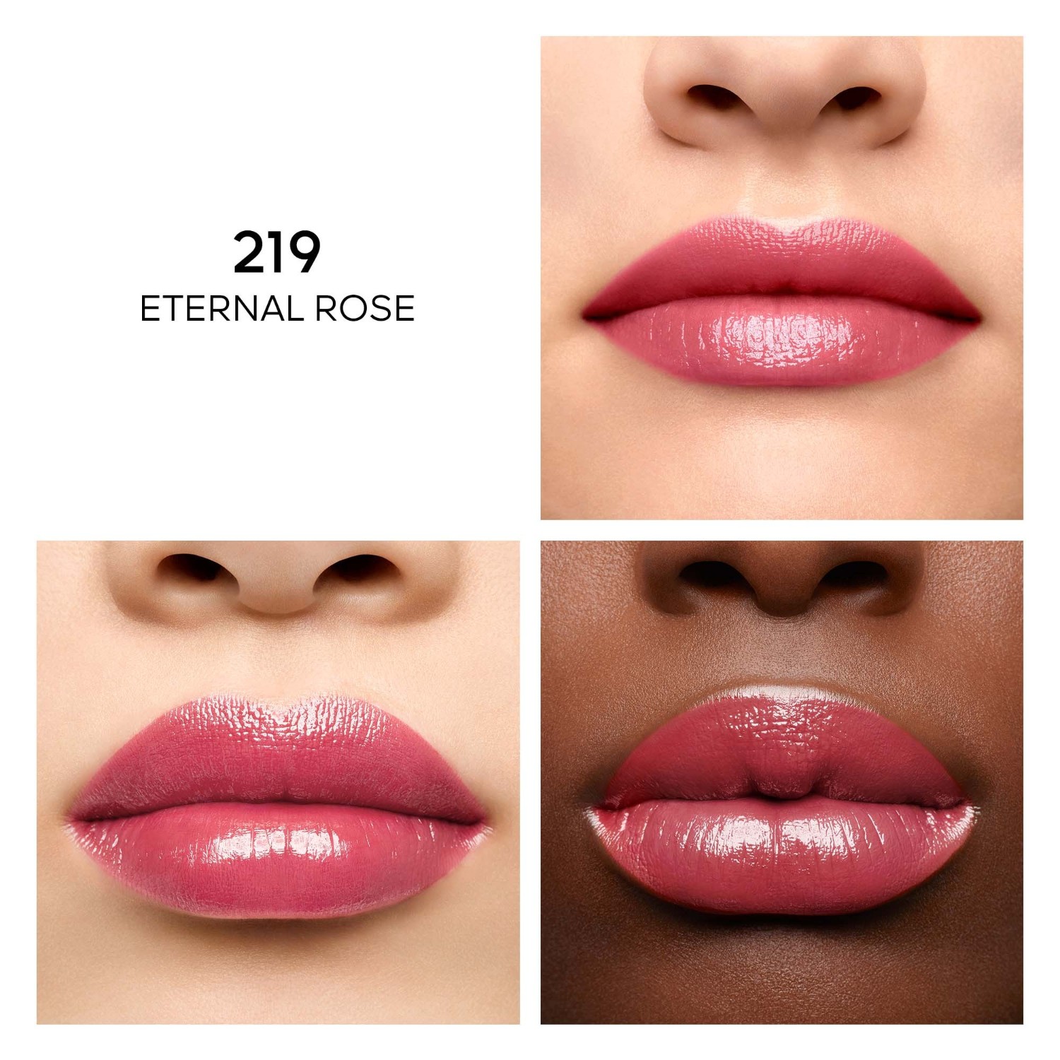 Помада для губ kisskiss shine bloom lipstick Guerlain, 219 - eternal rose, вес 3.2 гр. — фото 4