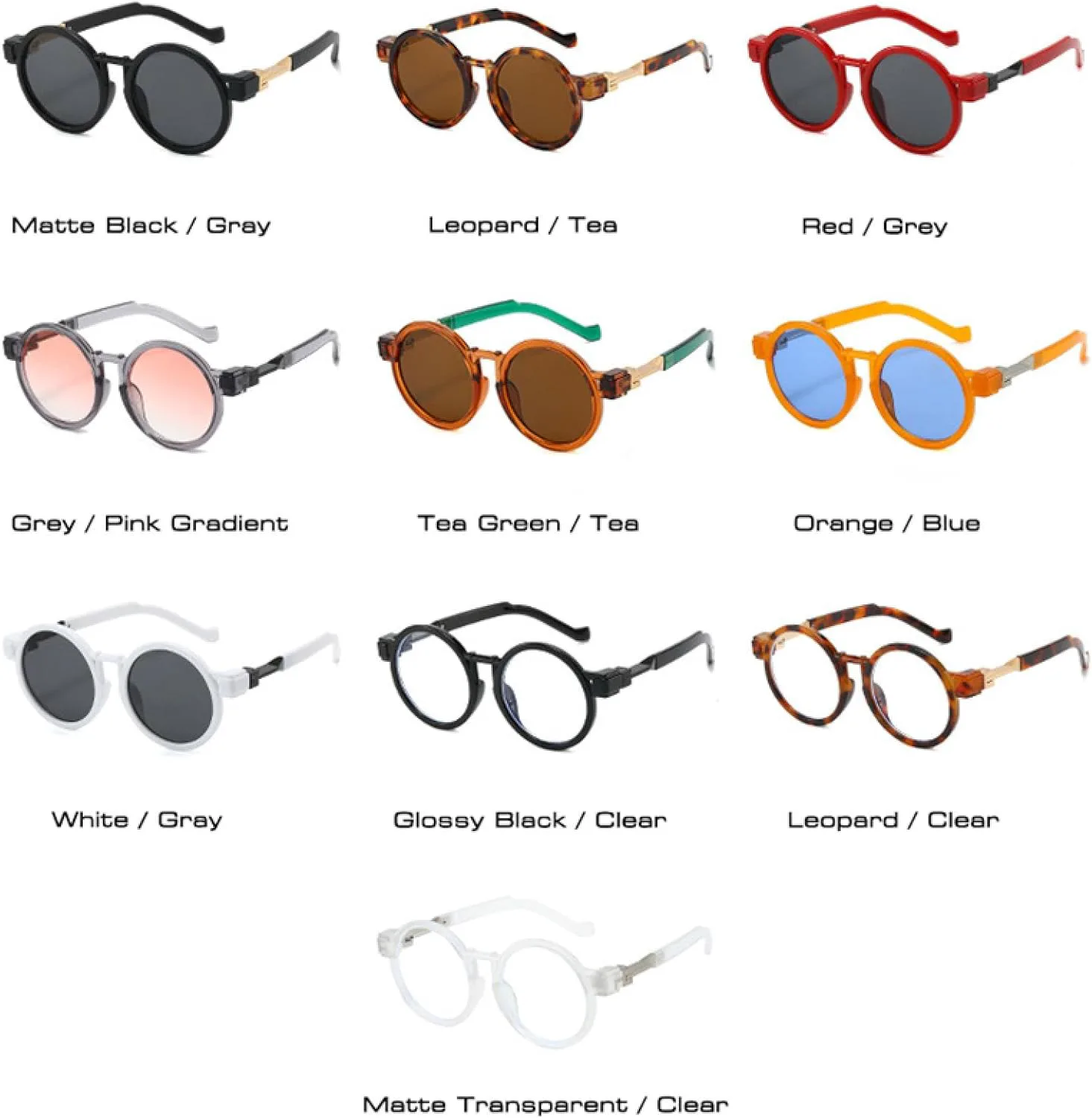 

Женские круглые солнцезащитные очки в стиле панк с защитой от УФ-излучения UV400, мужские прозрачные солнцезащитные очки с градиентным переходом DSVIGF, White Gray