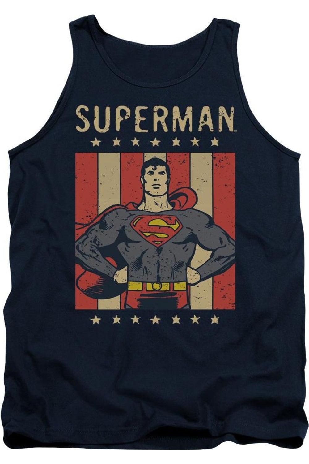 

Майка для взрослых DC Comics Retro Liberty Gildan, темно-синий