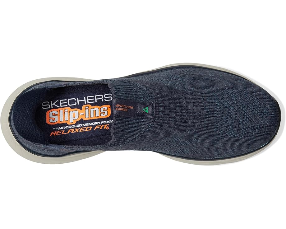 Кроссовки SKECHERS Edgeride Commissioner Hands Free Slip-in, синий/оранжевый — фото 2