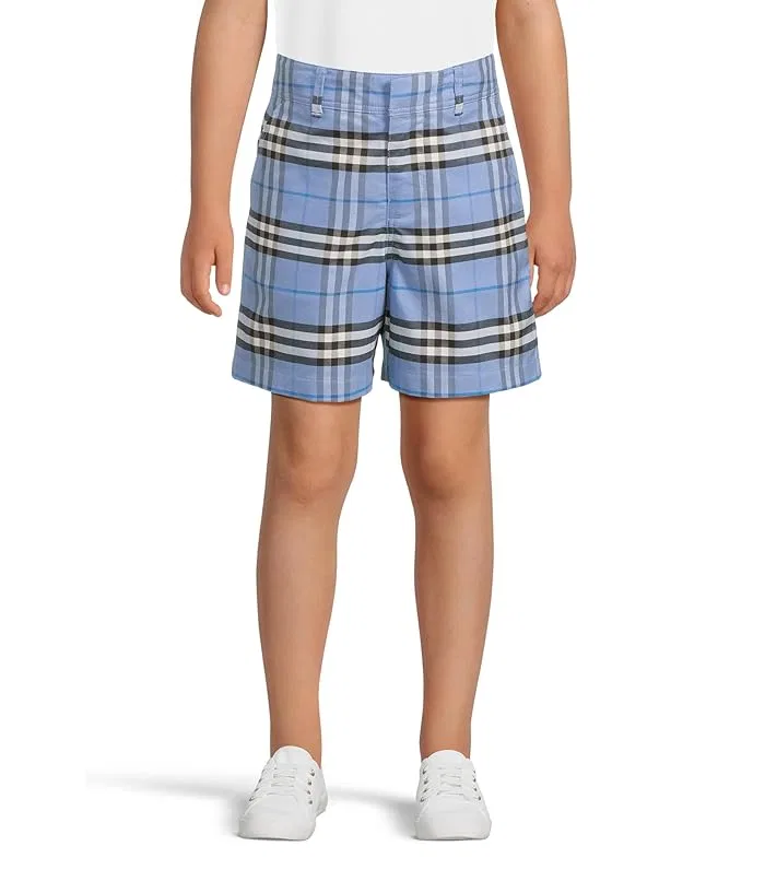 Шорты с клеткой Oscar Burberry Kids, Cornflower Blue Ip Check
