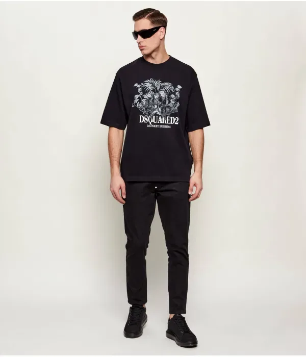 Футболка Monkey Business loose fit Dsquared2, черный — фото 2
