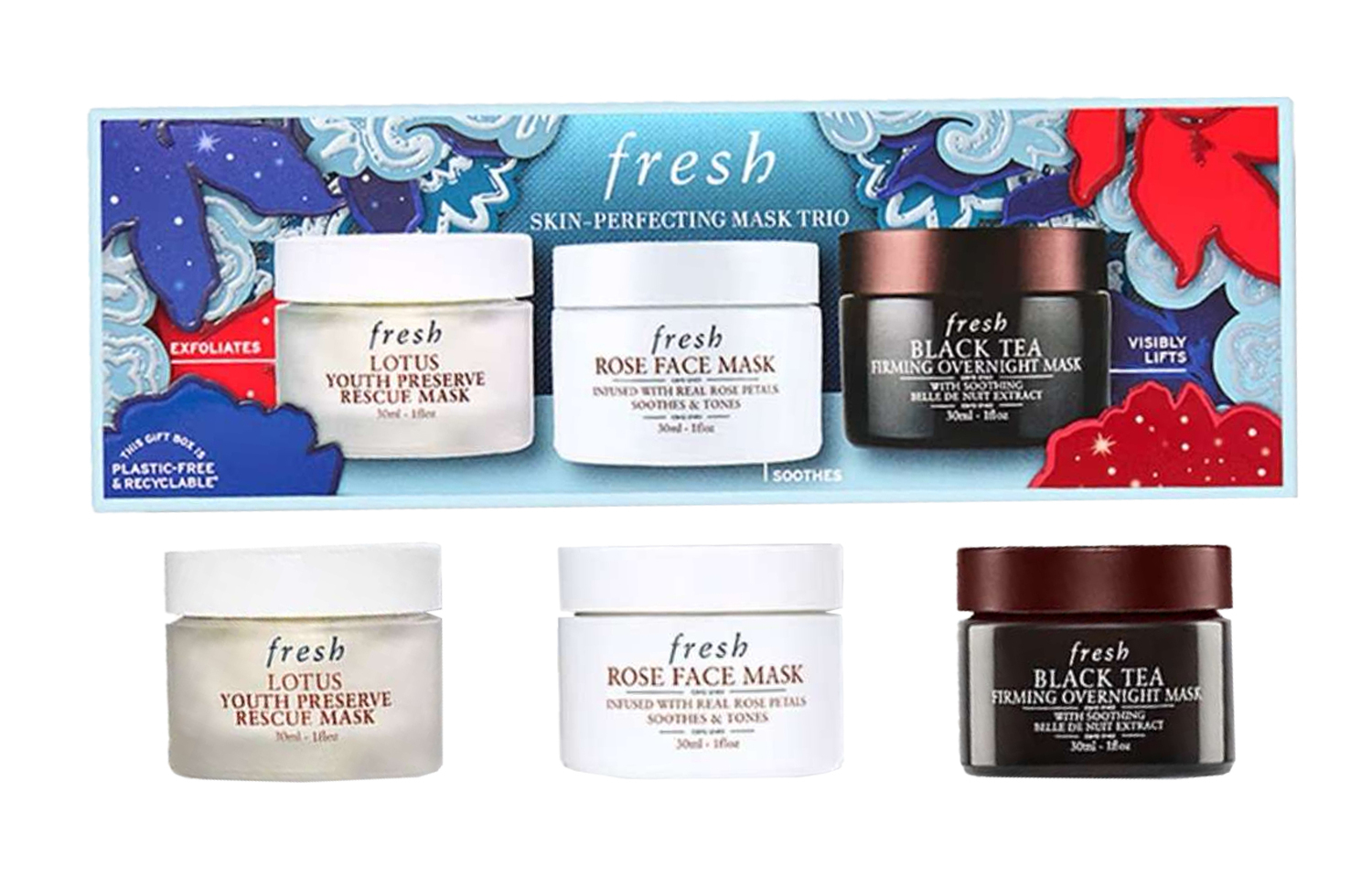 

Набор омолаживающих увлажняющих масок для лица 30мл*3 Fresh