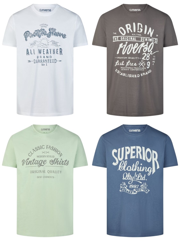 

Набор из 4 разноцветных футболок RIVLeon