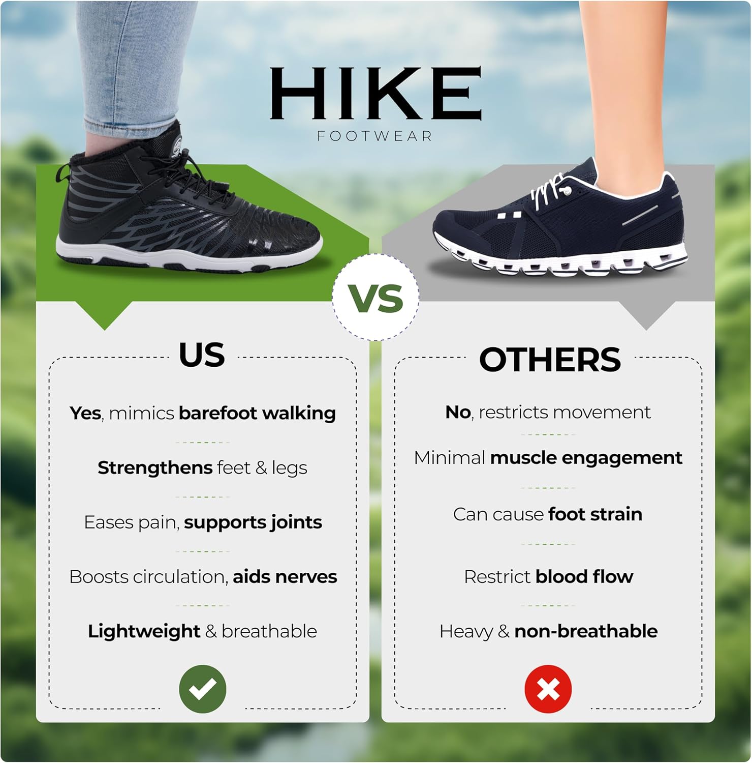 Зимние ботинки для походов Hike Footwear HF Barefoot - Эргономичные поддерживающие зимние ботинки для походов, подошва с нулевым перепадом, широкая носочная часть, инновационный дизайн, унисекс, коричневый — фото 4