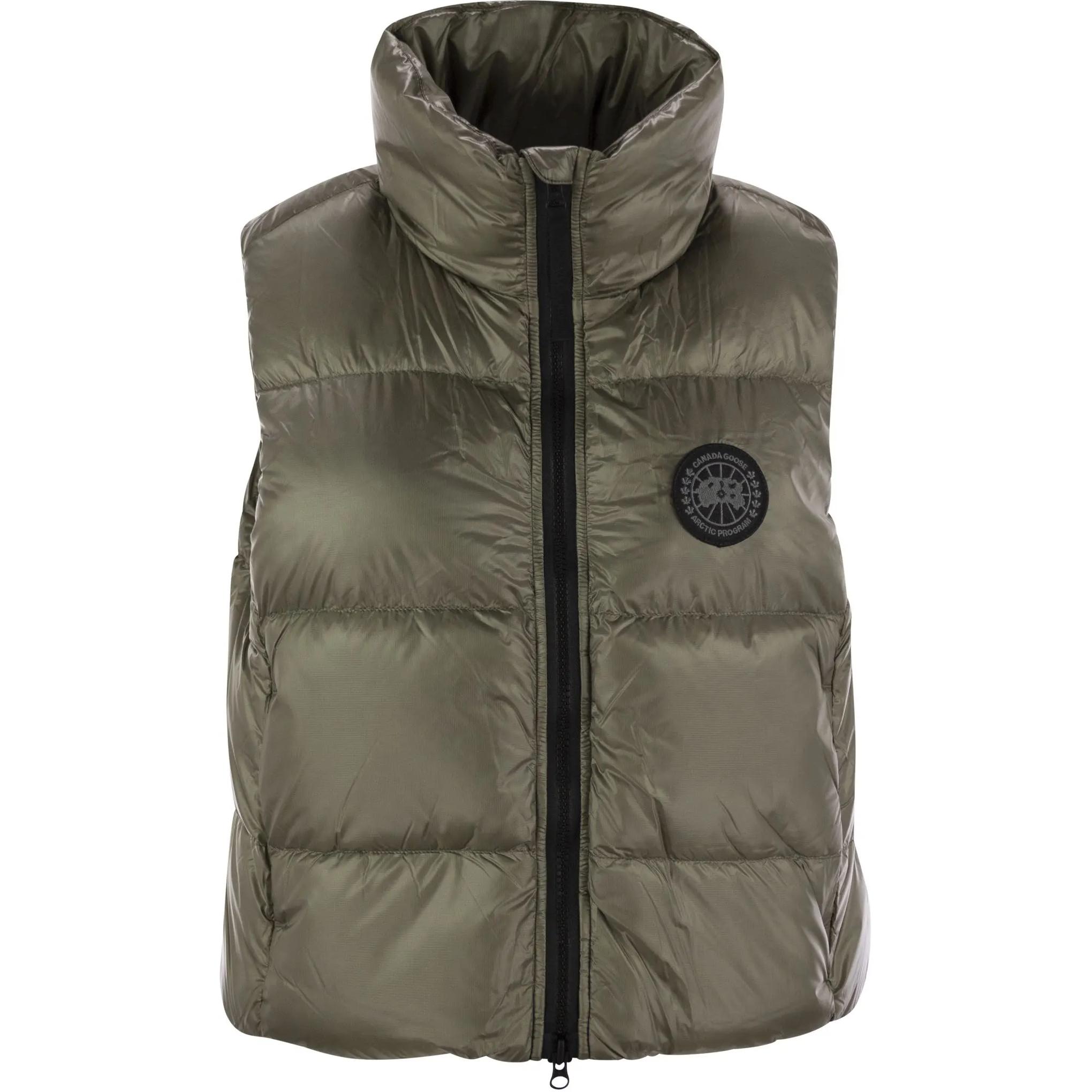 Canada Goose Черная этикетка Кипарисовый пуховик жилет Серебристая береза, Olive Green — фото 3
