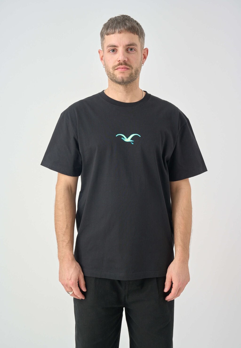 

Футболка с принтом BOXY TEE OH SHIT Cleptomanicx, черный