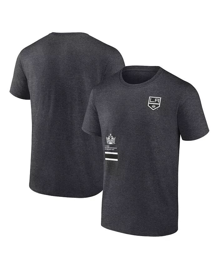 

Мужская футболка Heather Charcoal Los Angeles Kings Represent Fanatics, черный