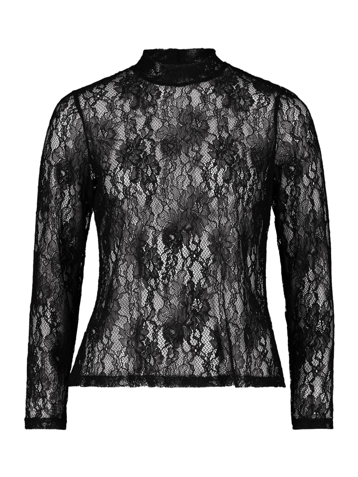 

Кружевная рубашка с длинными рукавами черного цвета Vera Mont