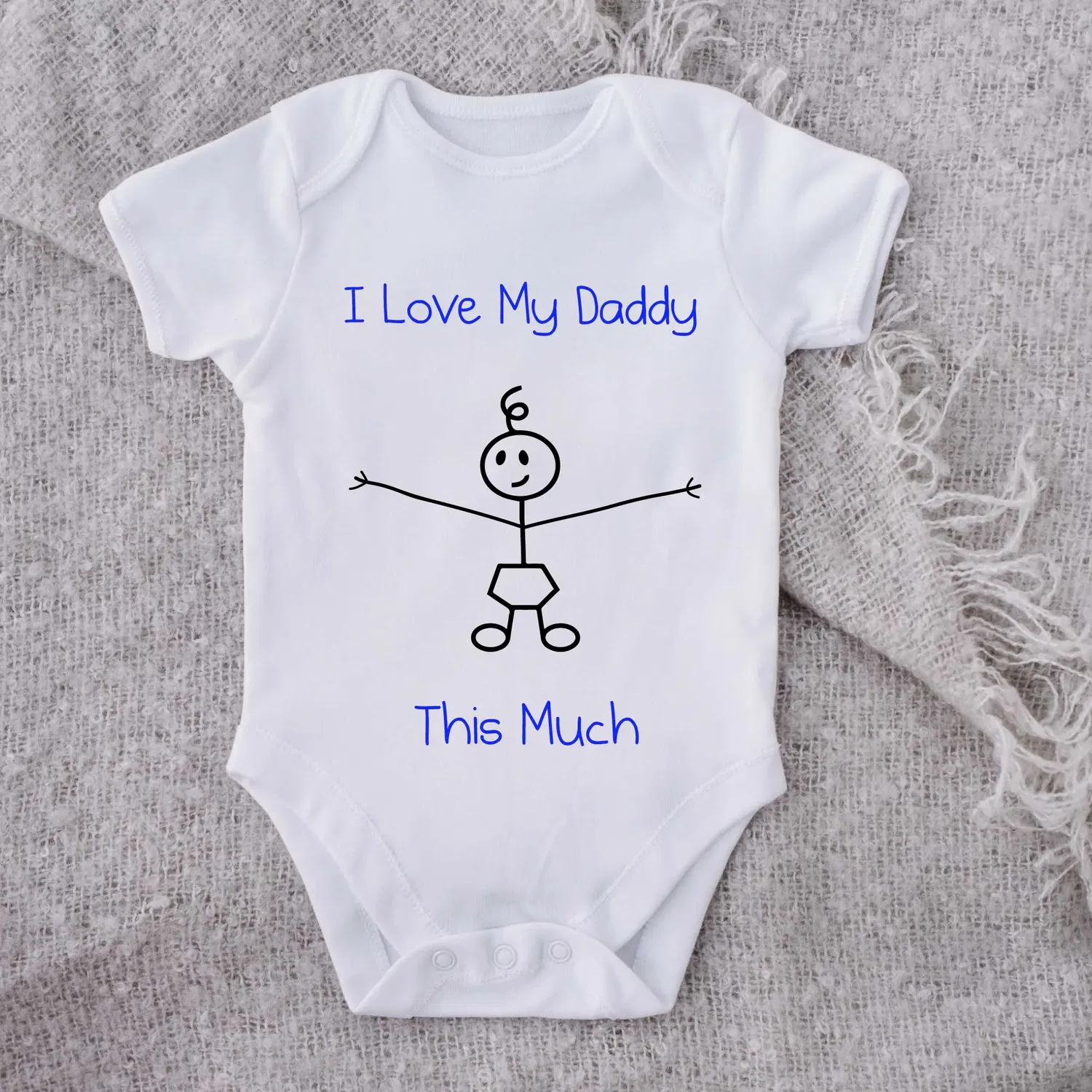 Боди для малышей 'I Love My Daddy This Much' белое 60 Second Makeover, белый