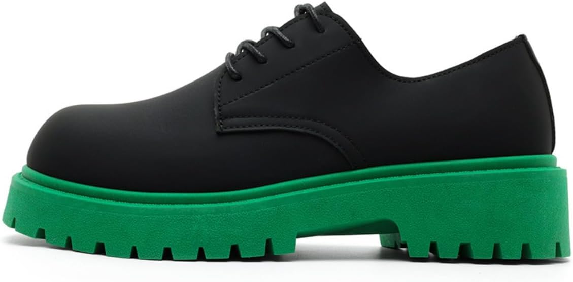 

Мужские массивные кроссовки Y2K из кожи с зеленой платформой, стильные и удобные обувь для повседневной носки с подъемом на 5 см Ctkvbmeoi