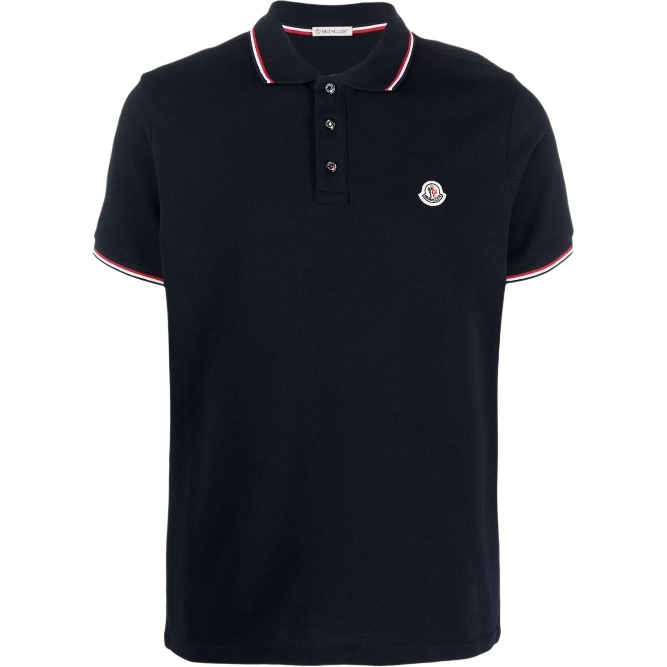 

Поло с коротким рукавом и нашивкой с логотипом Moncler, синий