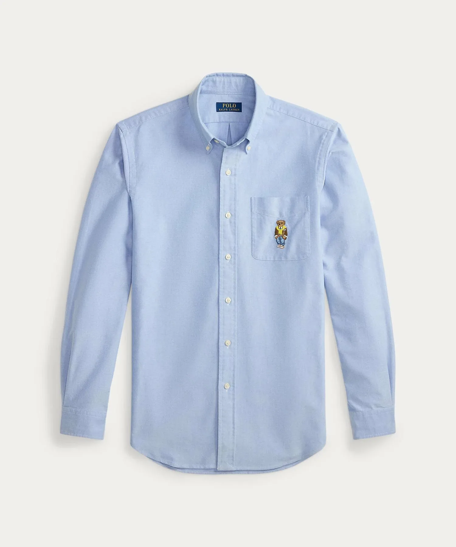 Классическая рубашка Polo Bear Oxford Polo Ralph Lauren, 400 Blue — фото 2