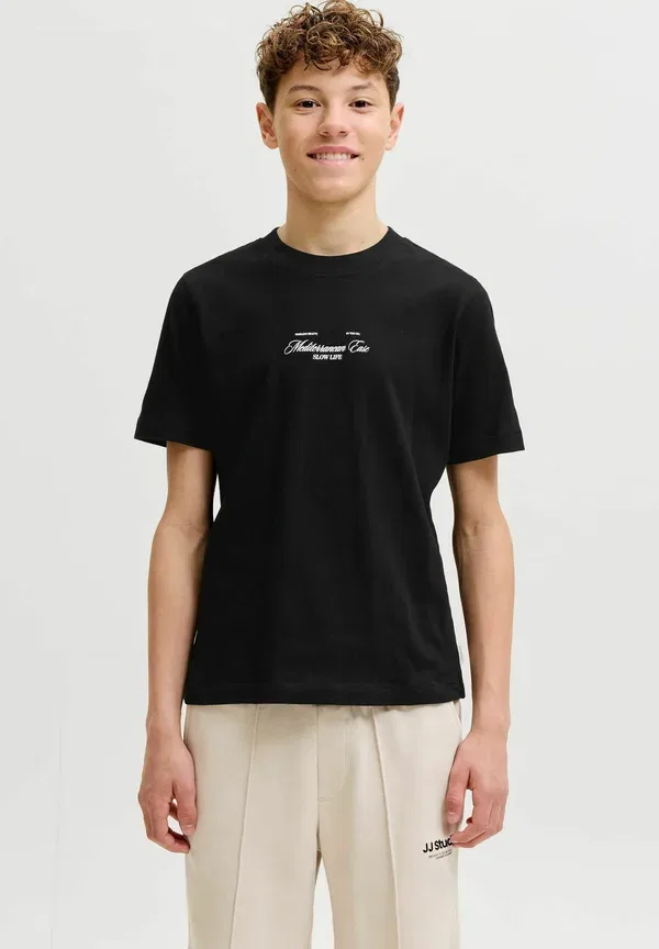 Футболка с принтом Jack & Jones Junior, черный — фото 3